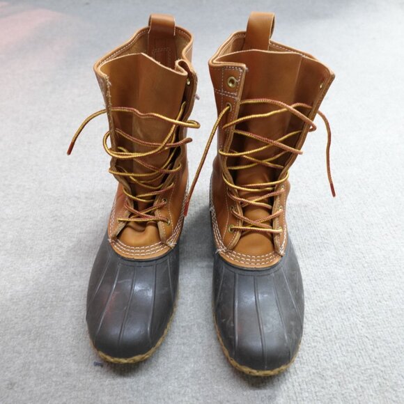 LL Bean Boots 8 Brown 8 Eye Made in Maine USA - Picture 2 of 9